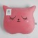 Pillow "Ethel" Cat pink 48x38cm, velor, 100% p/e