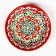 Plant of Rishtan ceramics "Patterns", red, deep, mix, 20 cm