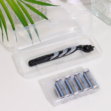 The machine is a razor and 4 interchangeable cassettes, suitable for Gillette Mach 3-2