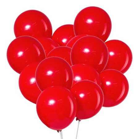Latex ball 12 ", pastel, set 100 pcs., Red color-2