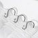 Curtain hook, 25 × 39 mm, 10 pcs, silver color
