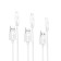 Hoco X1, microUSB/Lightning/Type -C - USB, 2.4 A, 1 m, white cable