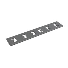 Connecting bar for the built-in track system Technical tra004C-222S, 7x1 cm, silver color