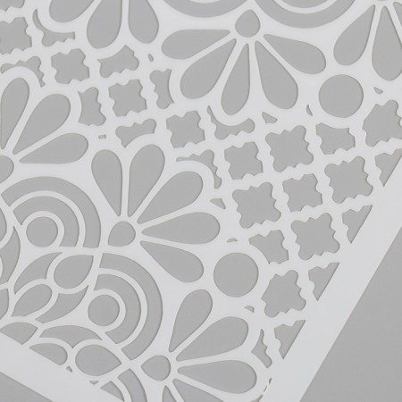 Stencil plastic "Flower pattern" 15x15 cm-2