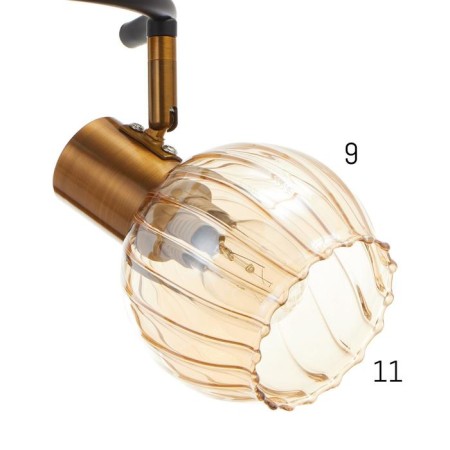 STAST CHAST 58702/3 3x60W E14 gold/black 53x17x13 cm-4