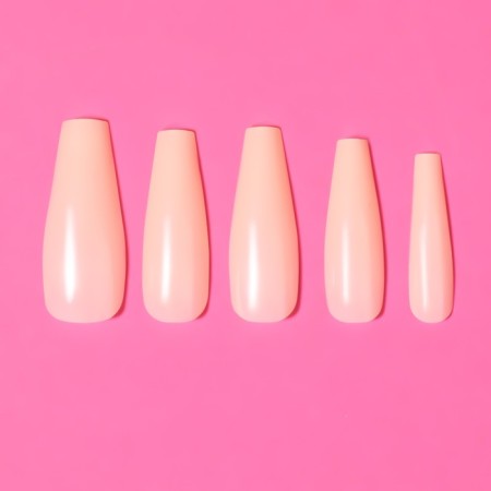 Base overhead nails, 100 pcs, in a container, beige color-4