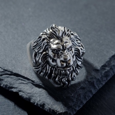Ring "Right" Leo, color black silver, dimensionless