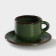 Porcelain Coffee steam Punto Verde, cup 80 ml, saucer d = 6 cm
