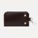 Key on the buttons, length 11 cm, 7 carabiners, brown color
