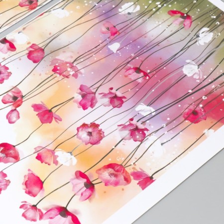 Stick plastic interior color "poppy field" set 2 sheets 30x85 cm-2