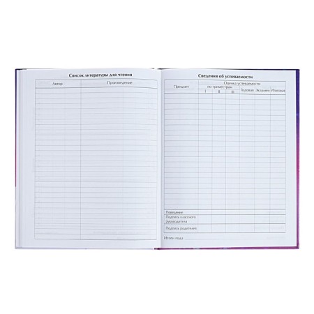 Diary for grades 1-4 "Tender Dreams", solid cover, holography, 48 sheets-7