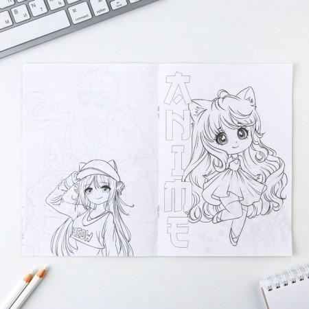 Notebook Coloring A5, 8 pages "Anime"-3