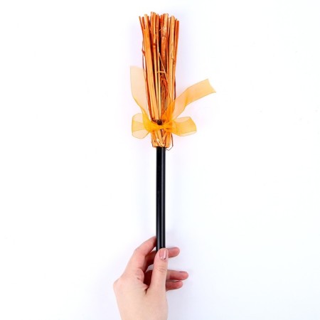 Broom witches 37cm, orange color-3