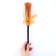 Broom witches 37cm, orange color