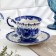 Tea pair "Tent", gzhel, porcelain, 9x15 cm