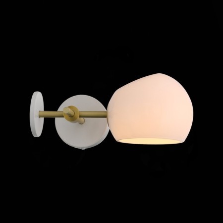 Sconces st. SL434.501.01. Calmare. 1x40 W, E14, 32.2x15 cm, white color-1