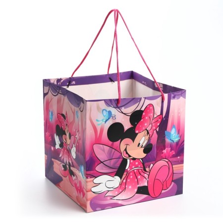 Gift package with a wide bottom, 30x30x30 cm, Minnie Mouse-2