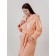 Women's robe with a hood, size 48, color peach