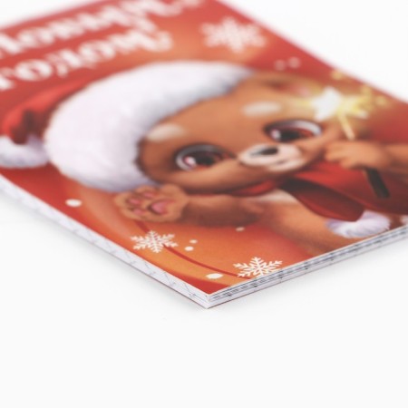 New Year. Notepad A7, 16 L "New Year's Bear"-1
