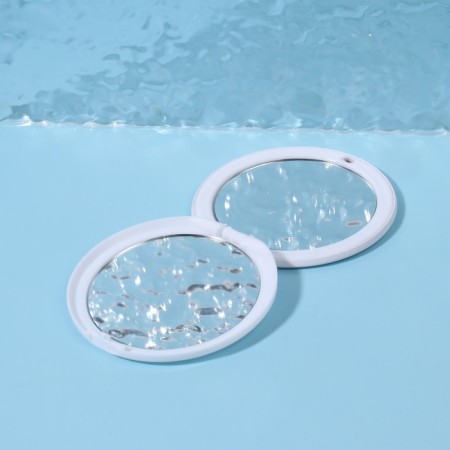 Folding mirror, D 7.5 cm, white color-2