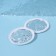 Folding mirror, D 7.5 cm, white color