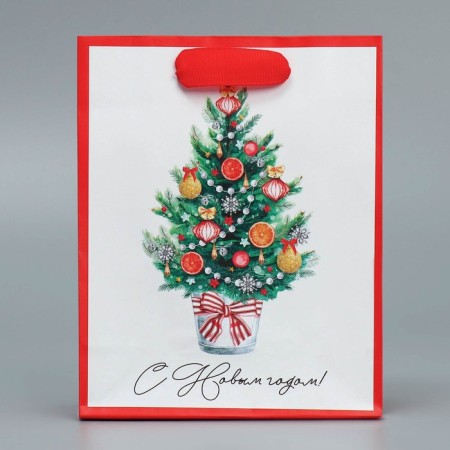 Laminated vertical "Christmas tree", s 12 x 15 x 5.5 cm, New Year-4