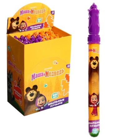 Soap bubbles "Masha and the Bear" flask in a thermal switch, 60 ml