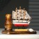 Set of desktop "ship" with a stand for pens, 12 x 13 x 6 cm