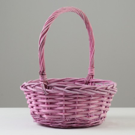 A set of wicker baskets, 33x13/36 cm, 29x11/31 cm, 22x10/26 cm, 3 pcs, pink, willow-2