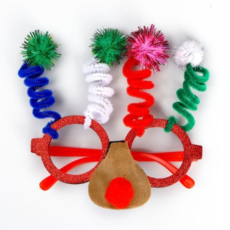 Carnival glasses "bombs" with a nose, color mix-1