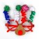 Carnival glasses "bombs" with a nose, color mix