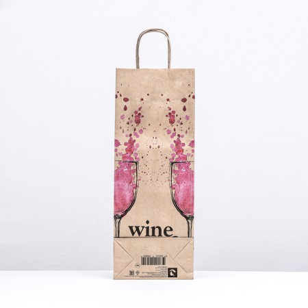 Paper package, craft 80 g/m2 39 x 15 x 8 cm "Wine Not"-1