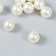 Decor for creativity plastic "Pearls with a loop" 1.2x1.2 cm set 10 pcs