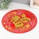 Cash napkin 34x34 cm round "Two carps - hieroglyph happiness"