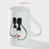 Porcelain share mug "Cats in love", 380 ml, white color
