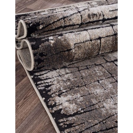 Rectangular carpet Merinos Ibiza, size 100x200 cm, color Beige-Black-2