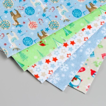 Decorative felt "Seasons. Winter" 1 mm, 21x29.7 cm (5 pcs)-1