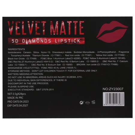 Matte lipstick for lips, mix-26