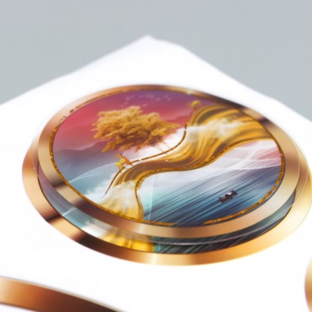 Sticker Plastic Interior 3D "Forest Deer" 52x35 cm-1