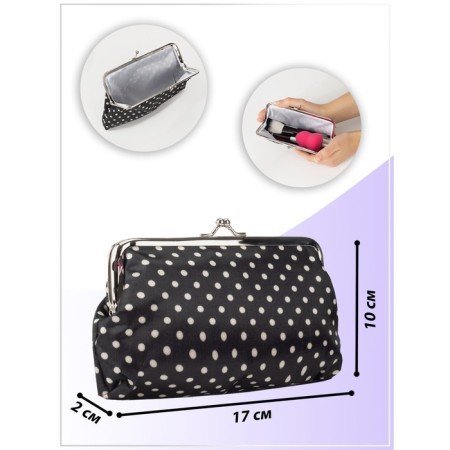 Cosmetic bag on the farmar, black color-3
