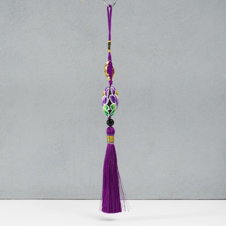Suspension Textile "Lotus" Violet 2x10x29 cm-1