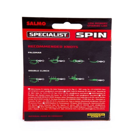 Monophile Salmo Specialist Spin Lines, diameter 0.22 mm, test 4.7 kg, 150 m-2