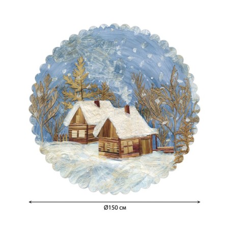 The tablecloth “Winter evening”, round, Saten, d = 150 cm-1