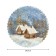 The tablecloth “Winter evening”, round, Saten, d = 150 cm