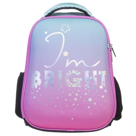 Frame backpack 38 x 29 x 16 cm, Hatber Ergonomic Light "Be bright!" Pink NRK_85005-1