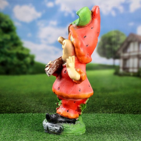 Garden Figure "Gnome of strawberry Welcome" 50x27x23cm-2