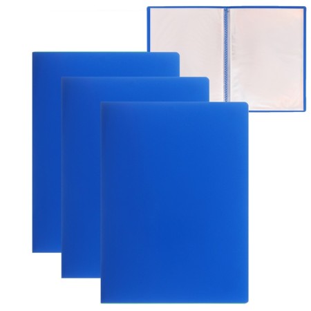 Set of folders A5, 20 inserts, calligrata, blue, 3 pieces