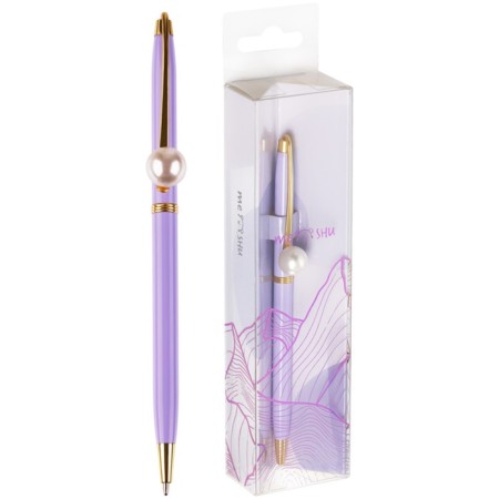 Ballpoint handle Meshu Lilac Jewel, blue rod, metal case-1