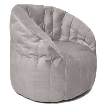 Chelsea chair, size 85x85 cm, velor fabric, gray color-1