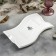Porcelain dish, 26 × 17.5 cm, white color